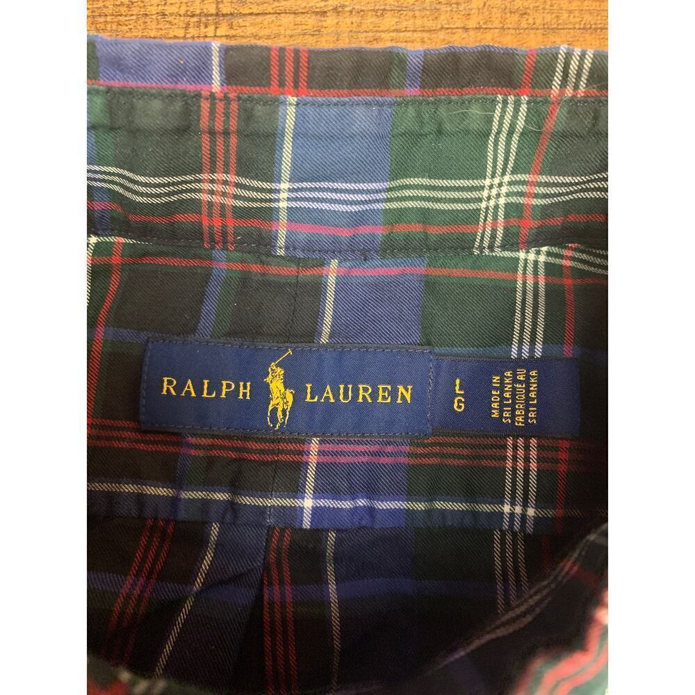 RALPH LAUREN Men’s Plaid Casual Button-Down Shirt / Size: Large - Picture 3 of 8